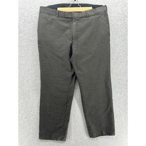 Hugo Boss Men’s Slacks Taupe Striped Size 38 100% Wool